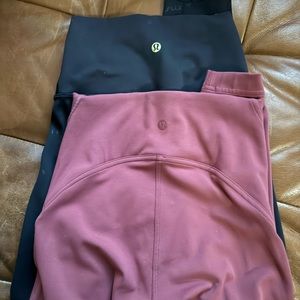 2 Lululemon leggings bundle sz S